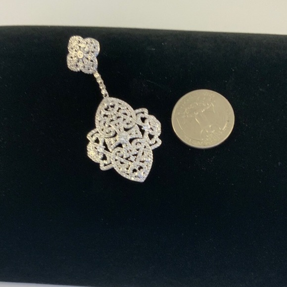 3ct Filigree Earrings - Picture 7 of 15